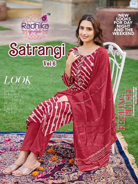 satrangi vol 6 by radhika life style modal print casual full stitch big size dress