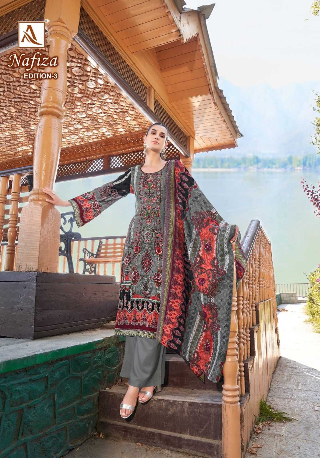 alok suits nafiza vol 3 cotton pakistani printed suits