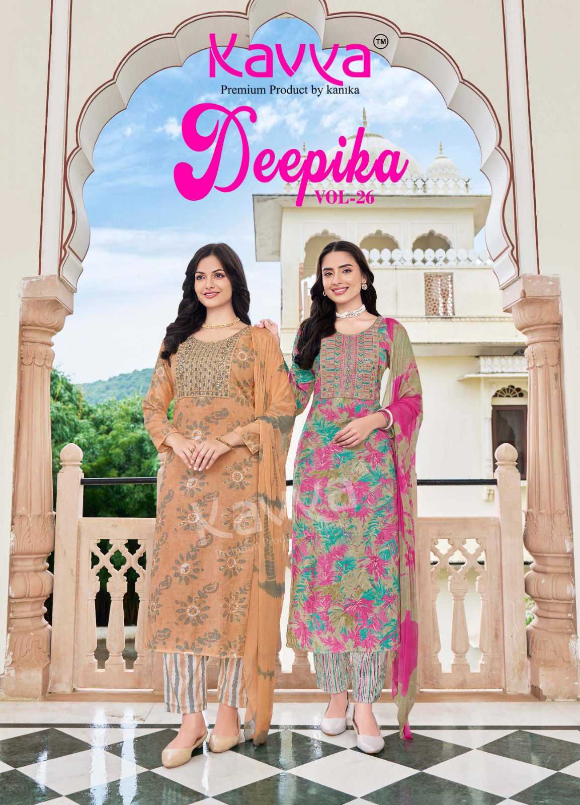 KAVYA DEEPIKA VOL 26 READYMADE BEAUTIFUL STRAIGHT KURTI PANT DUPATTA