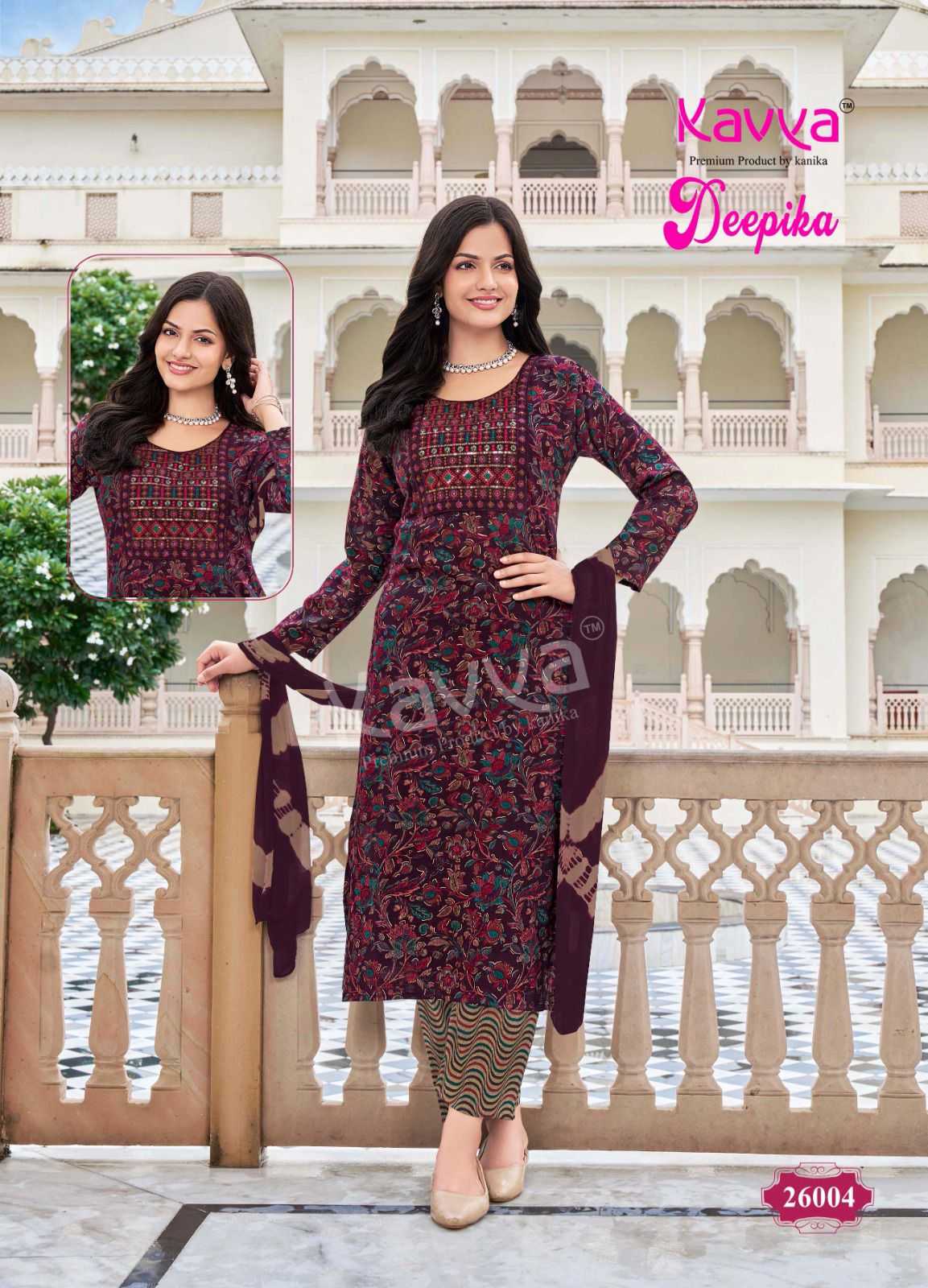 KAVYA DEEPIKA VOL 26 READYMADE BEAUTIFUL STRAIGHT KURTI PANT DUPATTA