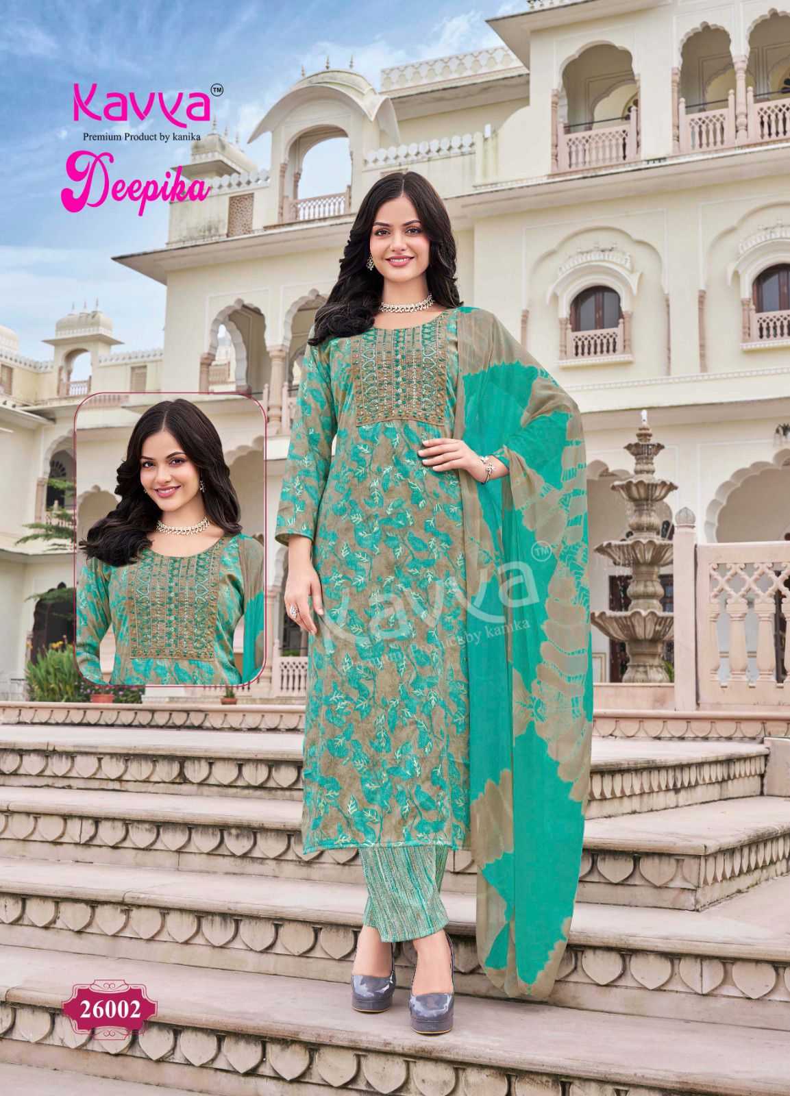 KAVYA DEEPIKA VOL 26 READYMADE BEAUTIFUL STRAIGHT KURTI PANT DUPATTA