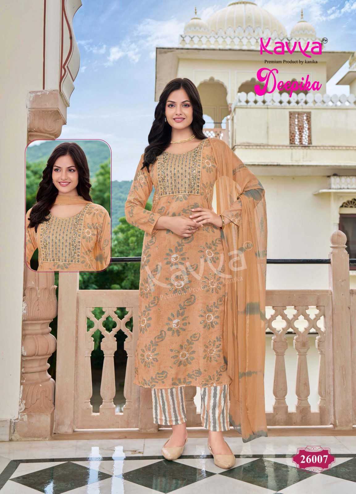 KAVYA DEEPIKA VOL 26 READYMADE BEAUTIFUL STRAIGHT KURTI PANT DUPATTA