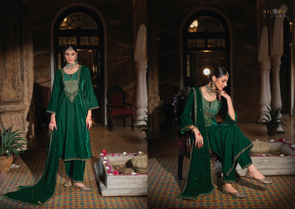 silsila by kilory trends corduroy velvet designer winter salwar kameez