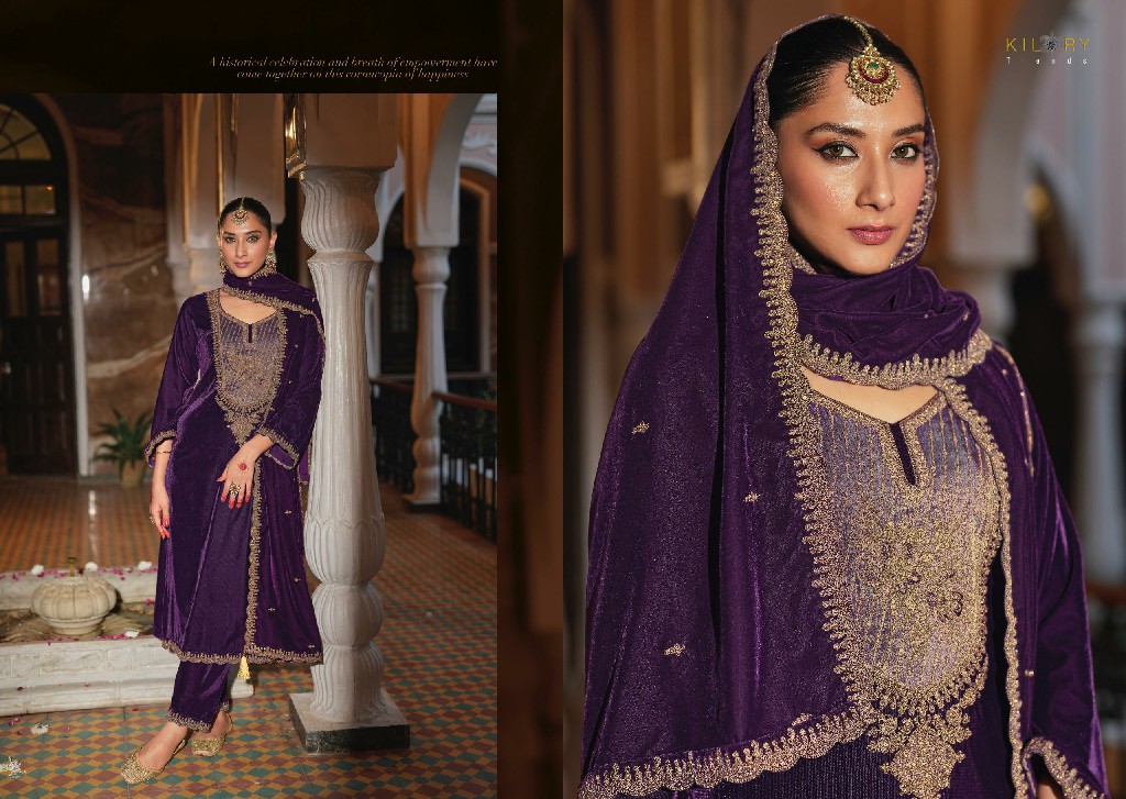 silsila by kilory trends corduroy velvet designer winter salwar kameez