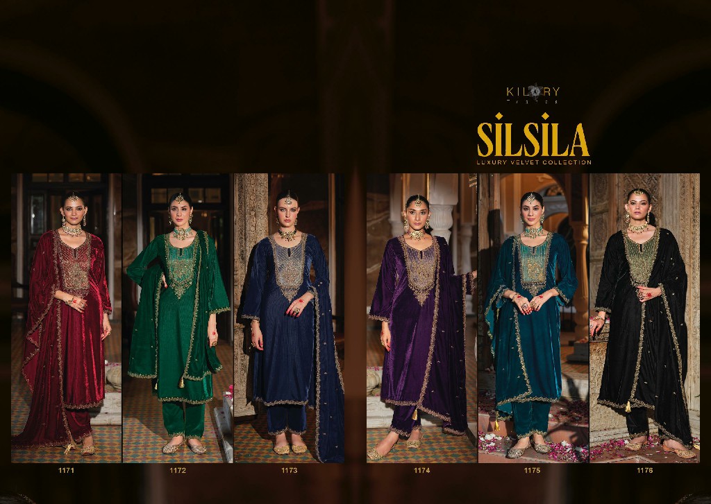 silsila by kilory trends corduroy velvet designer winter salwar kameez