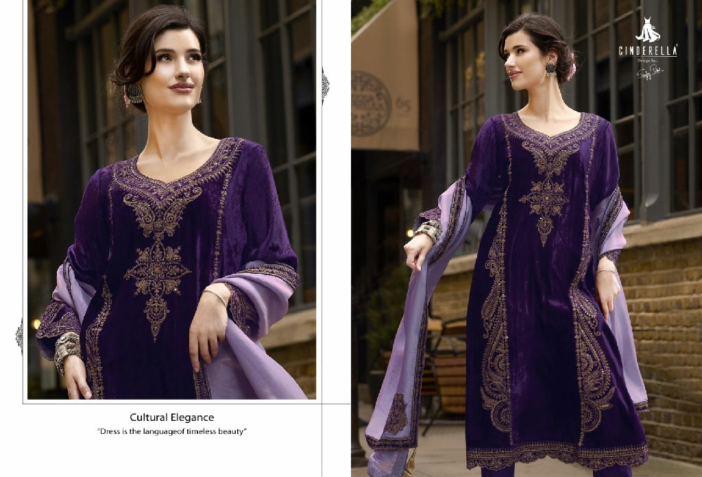 fashion And fairy by cinderella viscose velvet fashionable winter salwar suit