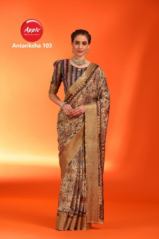 antariksha vol 1 by apple beautiful design dolla jacquard saree with blouse