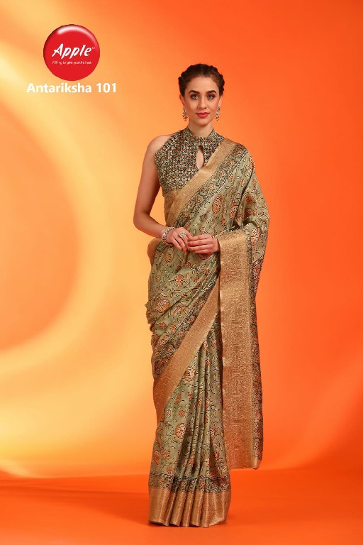 antariksha vol 1 by apple beautiful design dolla jacquard saree with blouse