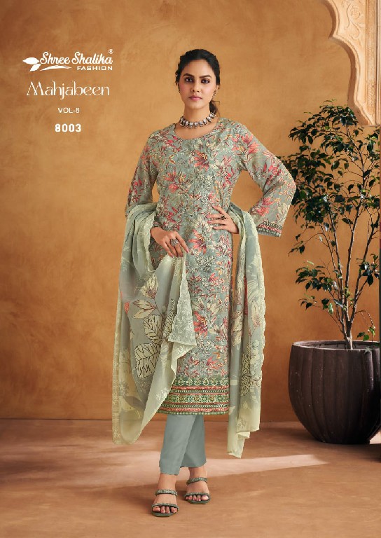 shree shalika mahjabeen vol 8 cotton lawn printed 3pcs suits