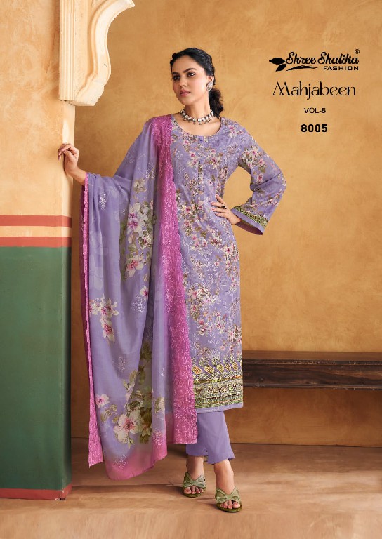 shree shalika mahjabeen vol 8 cotton lawn printed 3pcs suits