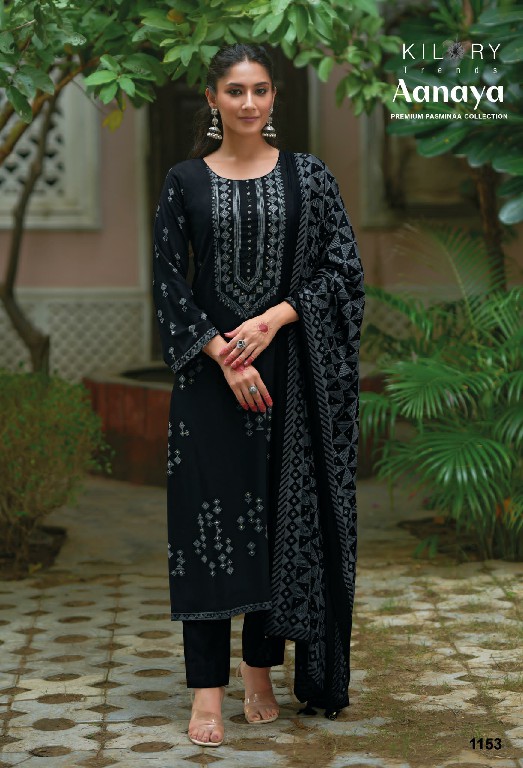 kilory trends aanaya viscose pashmina designer unstitch winter kurti pant dupatta