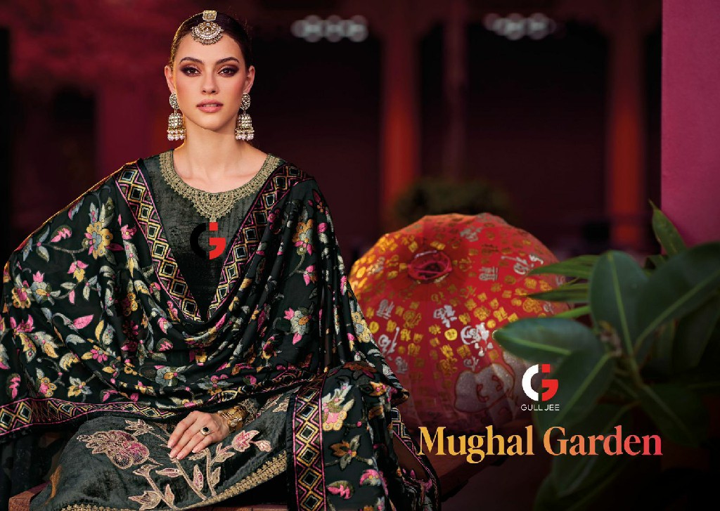 Gull Jee Mughal Garden Wholesale Viscose Velvet With Patch Work Embroidery Winter Suits