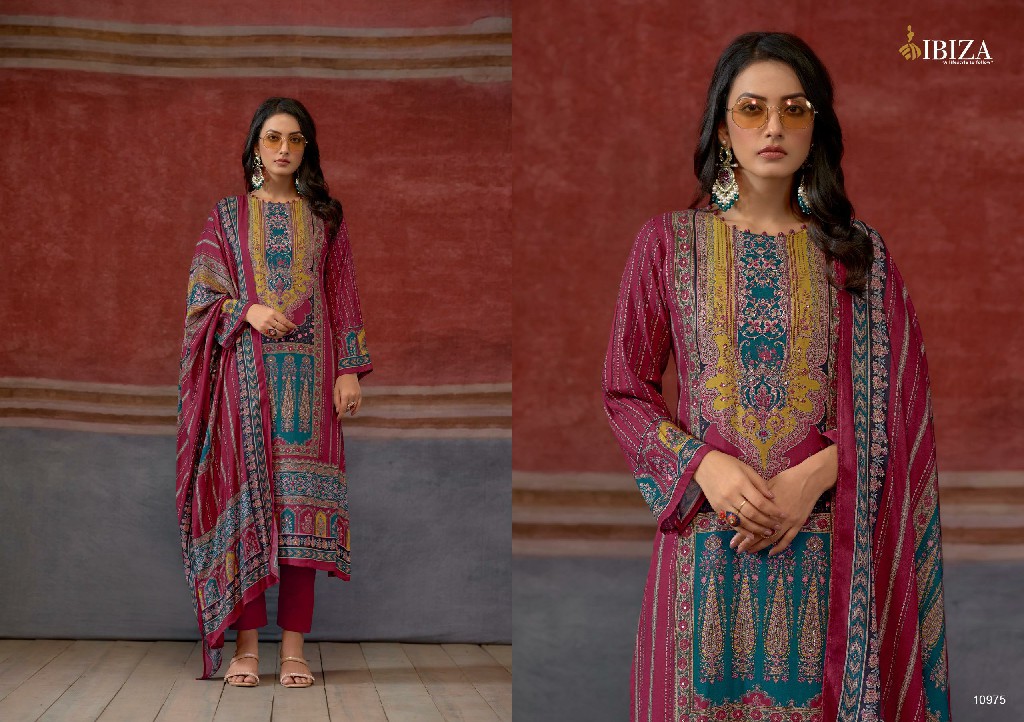 Ibiza Vaani Wholesale Pure Viscose Pashmina With Handwork Winter Suits