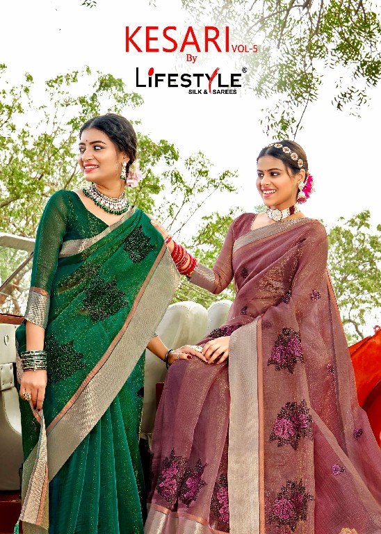 Lifestyle Kesari Vol-5 Wholesale Indian Ethnic Sarees