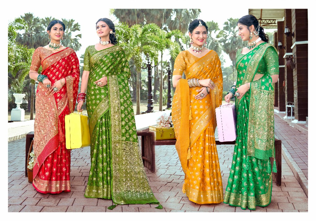 Lifestyle Wedding Gift Vol-8 Wholesale Nylon Sattin Festive Sarees