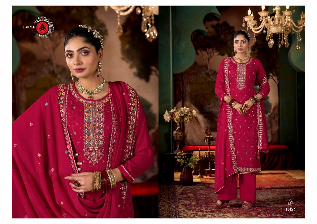 rihana by triple aaa georgette sequence work ladies suits