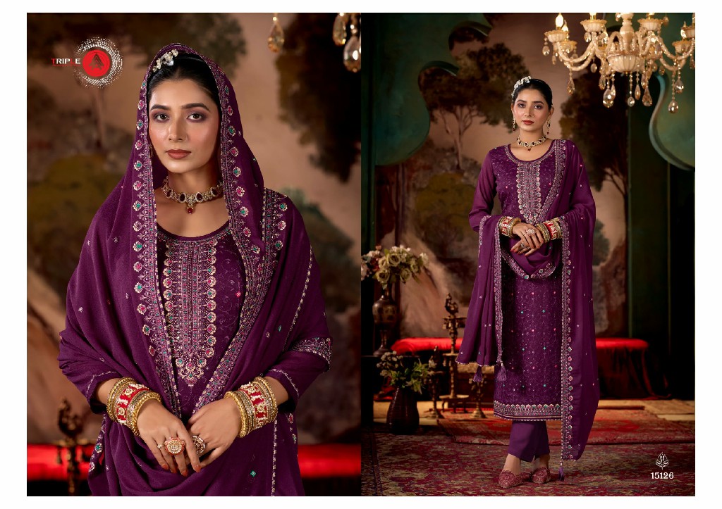 rihana by triple aaa georgette sequence work ladies suits