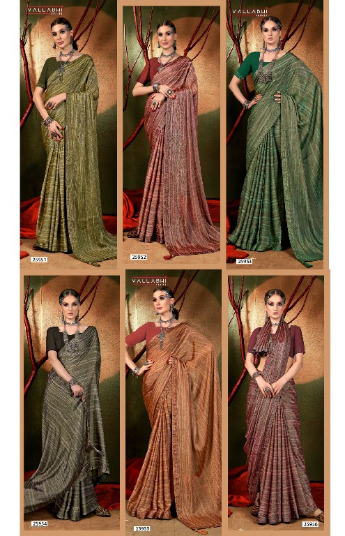 VALLABHI PRINTS PRESENTS DAISY VOL 7 PARTY WEAR BRASSO SWAROSAKI WORK SAREE