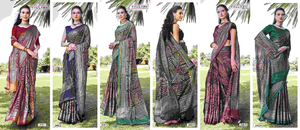 Vallabhi Blessings Vol-1 Wholesale Brasso Floral Printed Indian Sarees