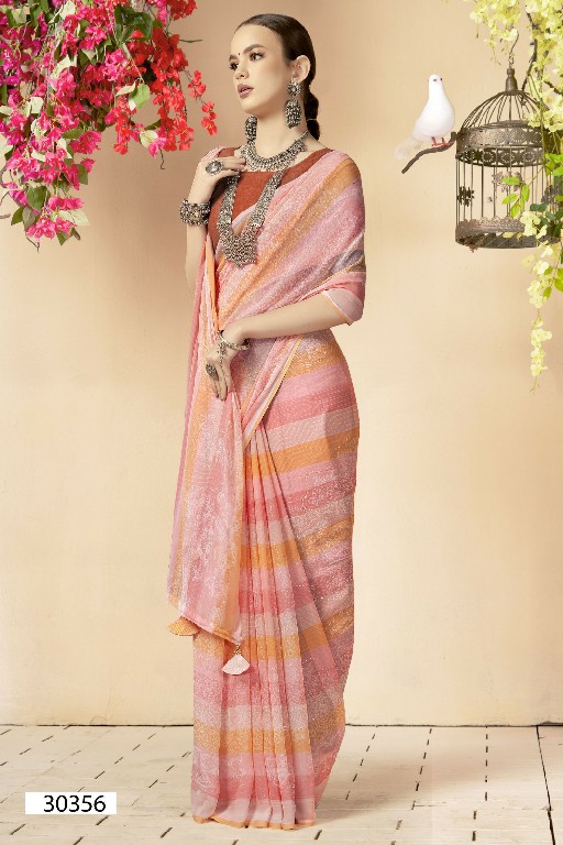 Vallabhi Viransha Vol-2 Wholesale Floral Print Georgette Fabrics Sarees