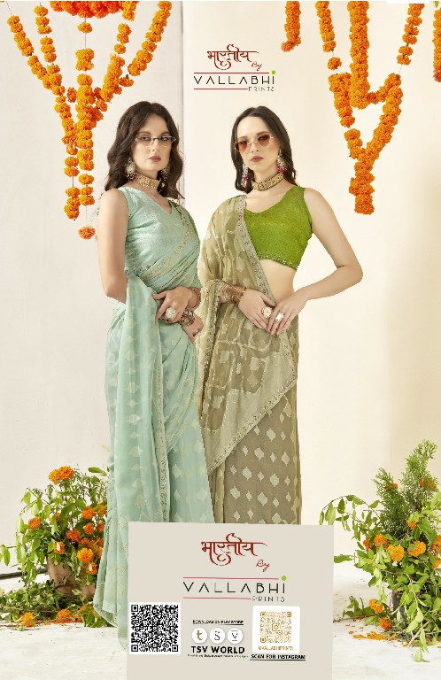 Vallabhi Agnira Vol-3 Wholesale Floral Print With Swaroski Work Sarees