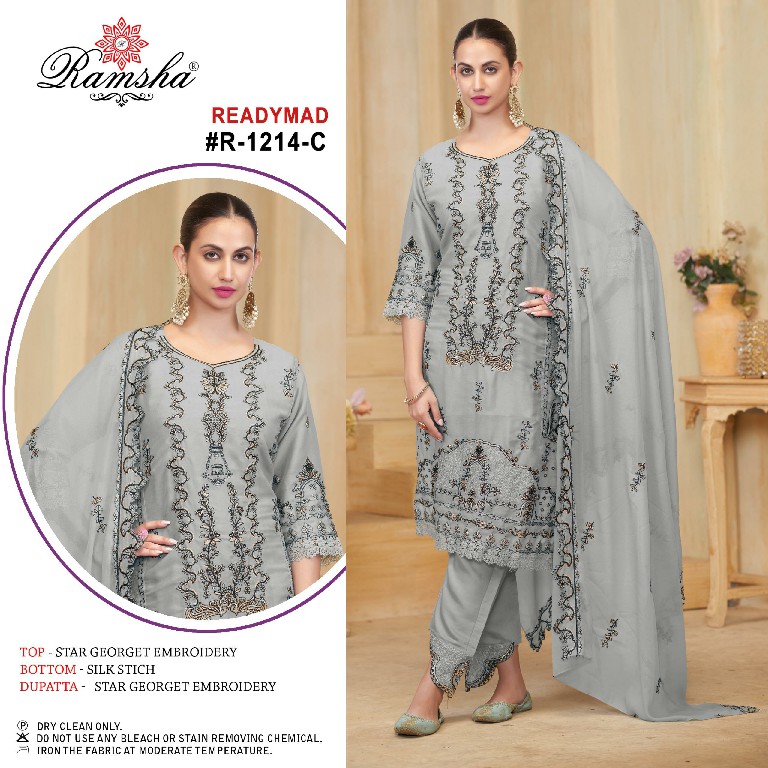 Ramsha R-1214 Wholesale Readymade Indian Pakistani Salwar Suits