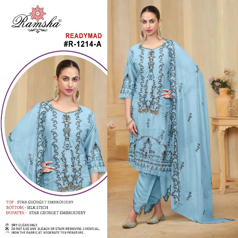 Ramsha R-1214 Wholesale Readymade Indian Pakistani Salwar Suits