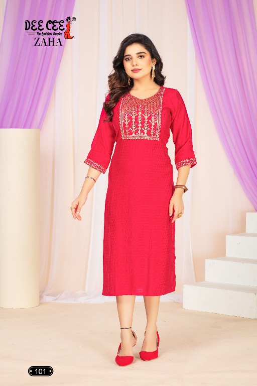 Dee Cee Zaha Wholesale Roman Silk Dobby Butti Long Kurtis