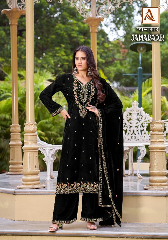 jamabaar by alok suits premium velvet winter collection pakistani suits