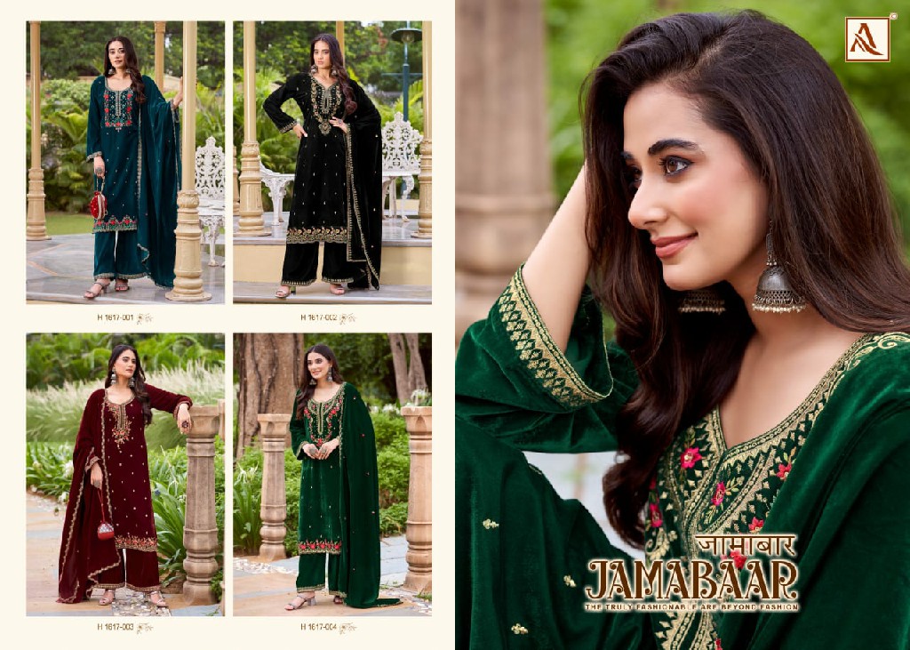 jamabaar by alok suits premium velvet winter collection pakistani suits