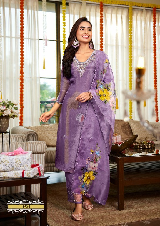 Anju Saheli Wholesale Pure Tissue Shimmer Kurtis With Pant And Dupatta