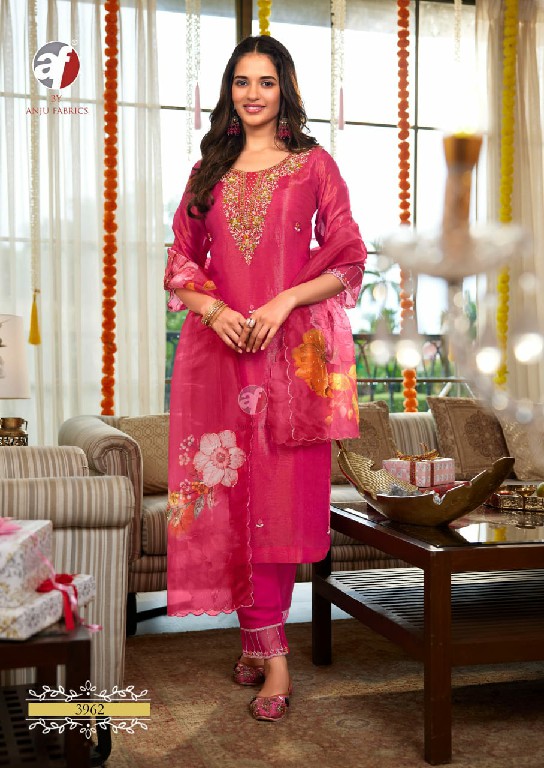 Anju Saheli Wholesale Pure Tissue Shimmer Kurtis With Pant And Dupatta