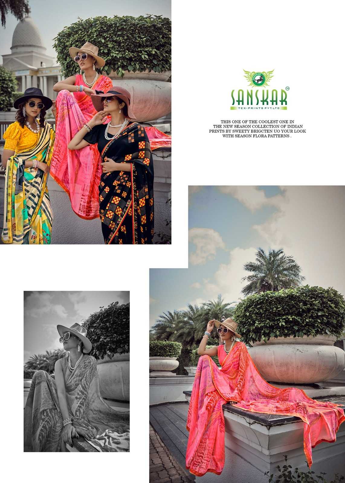sanskar tex prints suhanepal vol 30 georgette classic saree online