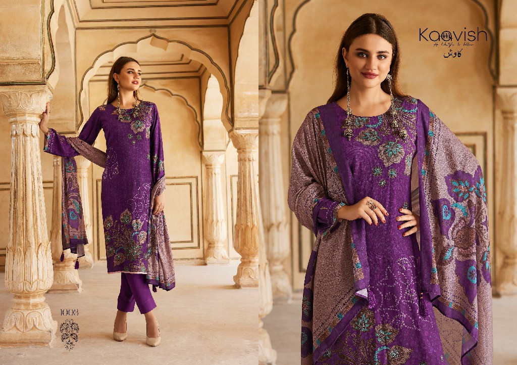 riwaz by kaavish viscose pashmina print ladies suits