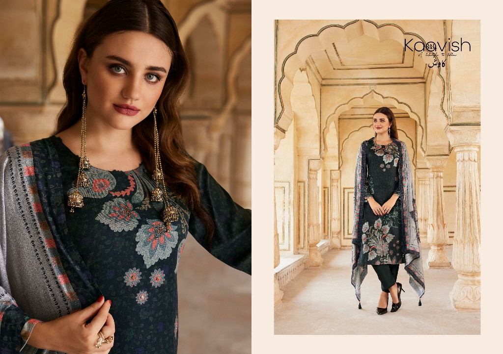 riwaz by kaavish viscose pashmina print ladies suits