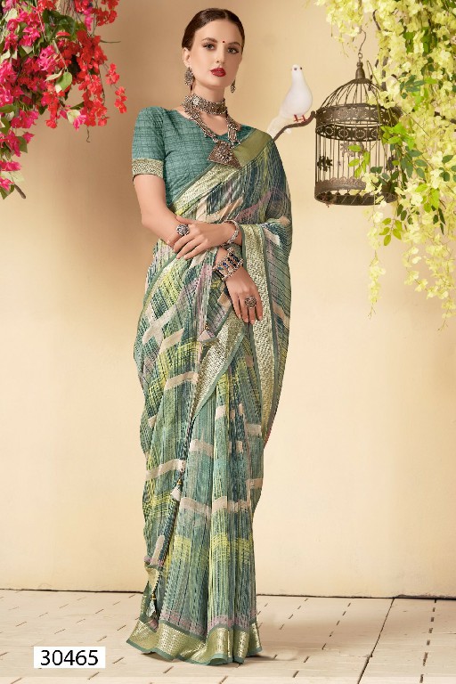 Vallabhi Siyaanshi Wholesale Linen Print Indian Sarees