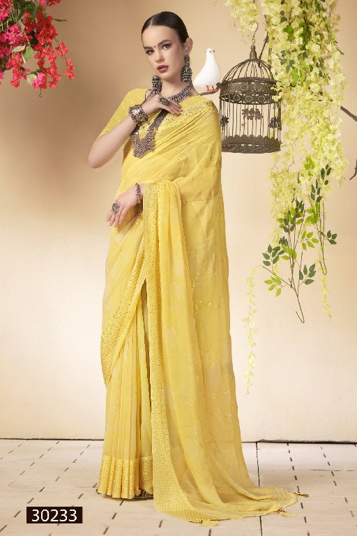 Vallabhi Samveda Wholesale Fancy Swaroski Work Sarees