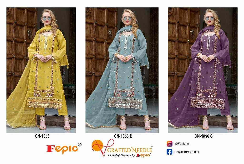 Fepic Crafted Needle CN-1856 Wholesale Readymade Indian Pakistani Suits