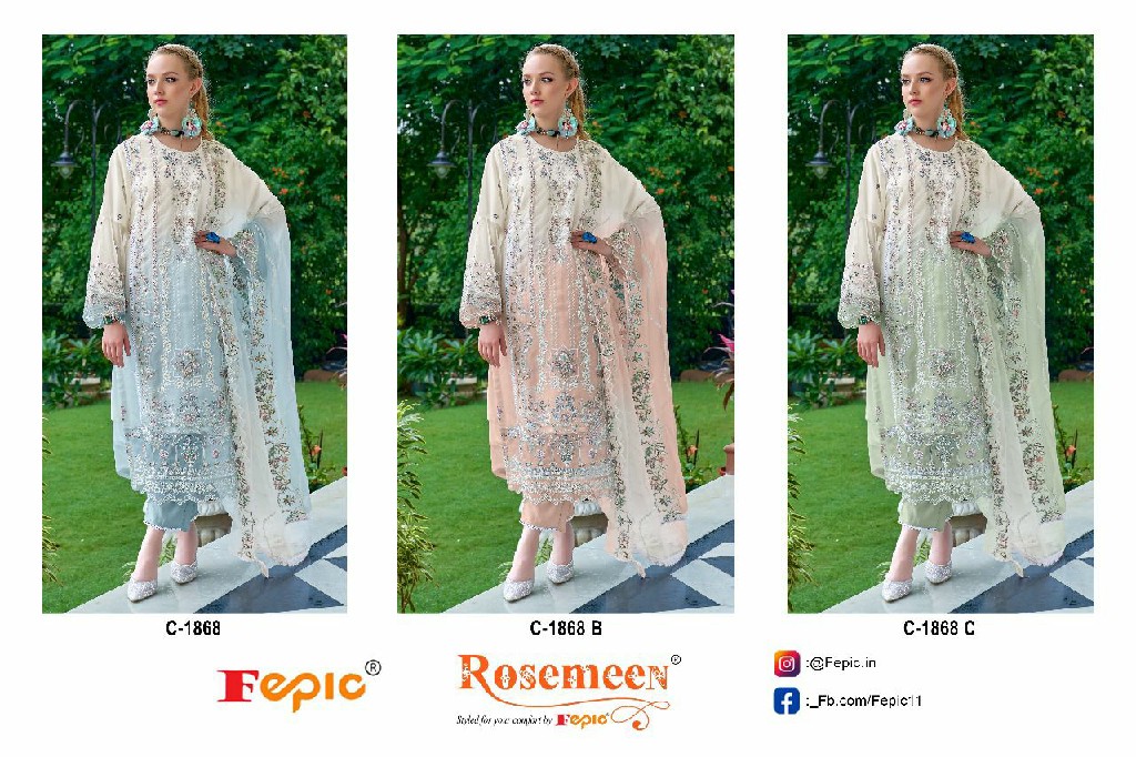 Fepic Rosemeen C-1868 Wholesale Indian Pakistani Salwar Suits