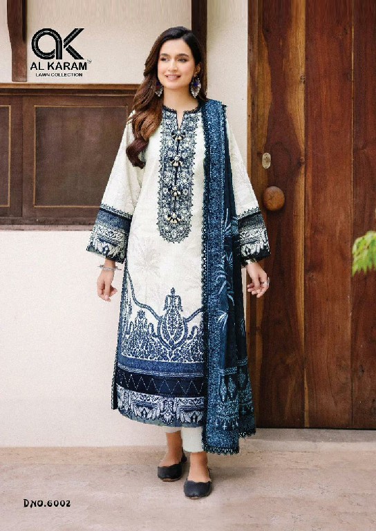 Al Karam Queens Court Vol-6 Wholesale Cambric Collection With Mal Mal Dupatta