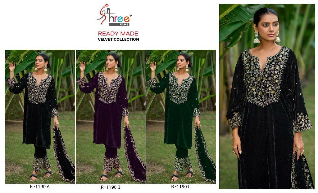 Shree Fabs R-1190 Wholesale 9000 Velvet Readymade Velvet Collection