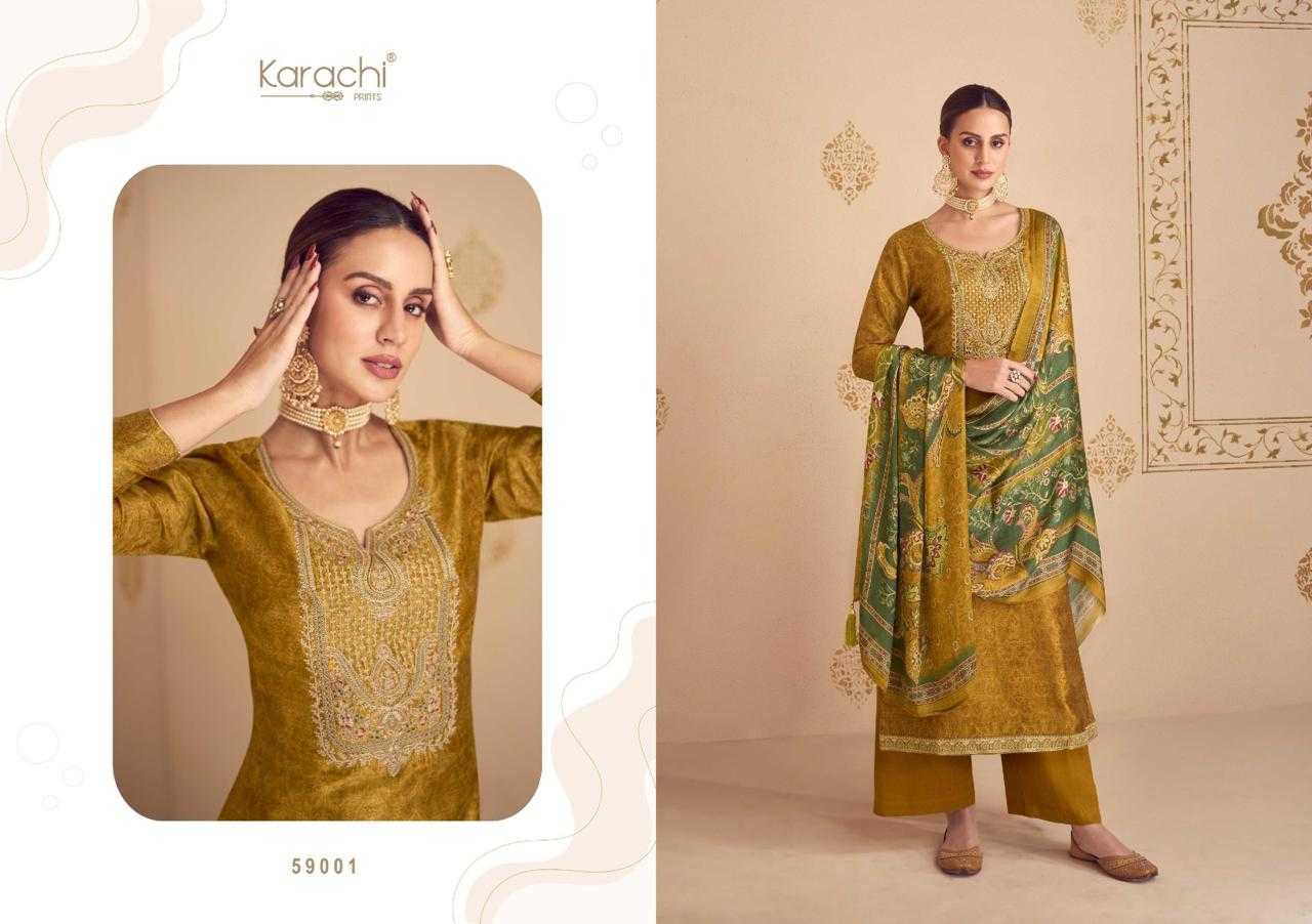 shehnaaz by kesar karachi Print russian silk print ladies suits