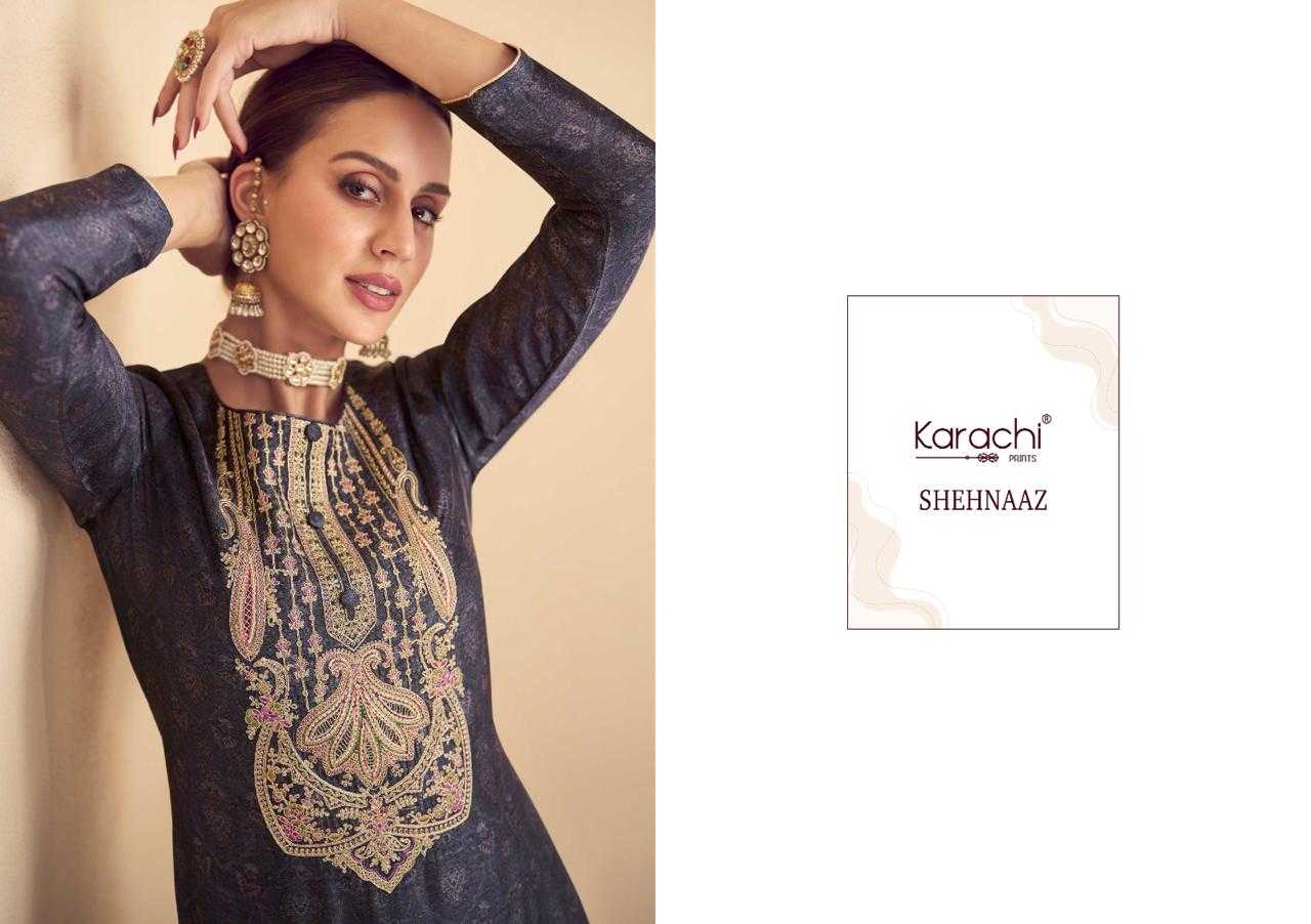 shehnaaz by kesar karachi Print russian silk print ladies suits