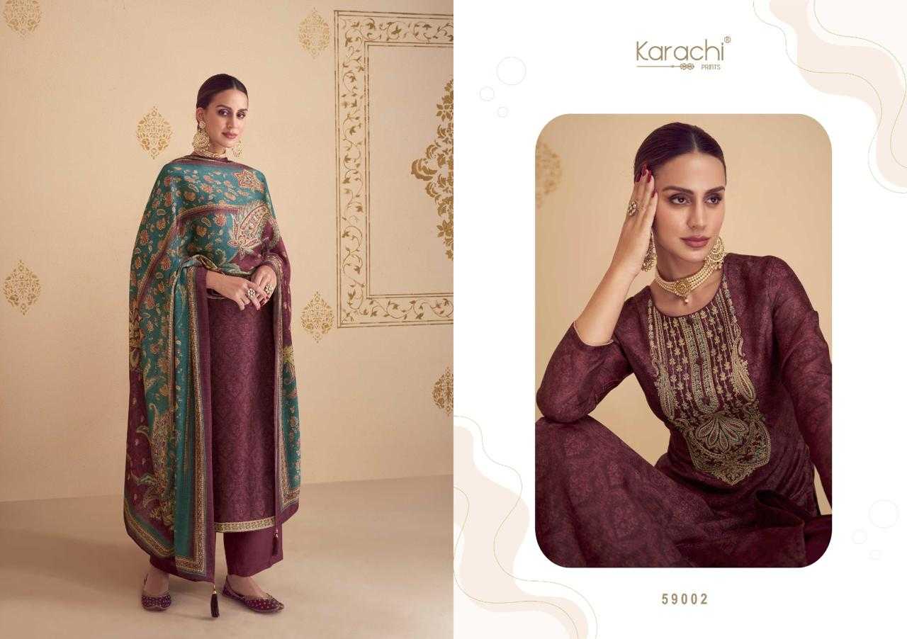 shehnaaz by kesar karachi Print russian silk print ladies suits
