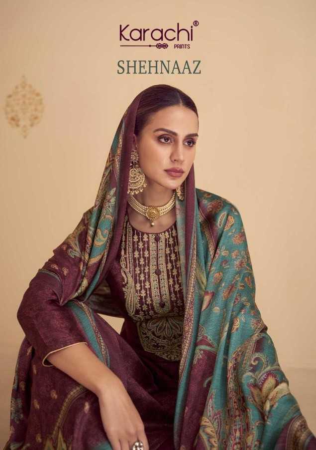 shehnaaz by kesar karachi Print russian silk print ladies suits