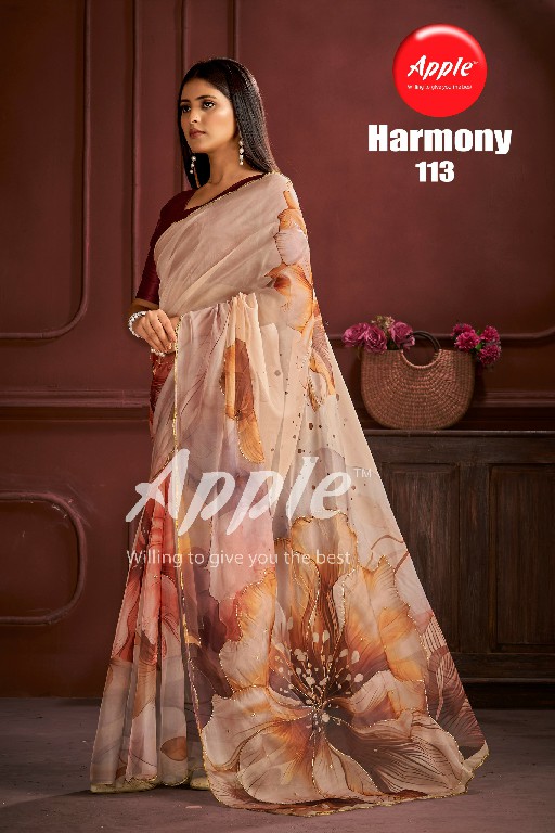 harmony vol 1 by apple saree amazing look organza saree