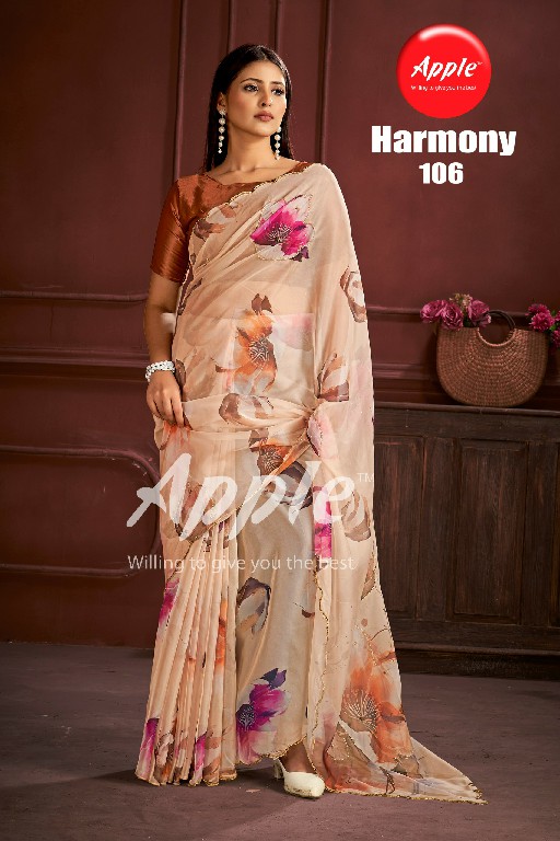 harmony vol 1 by apple saree amazing look organza saree