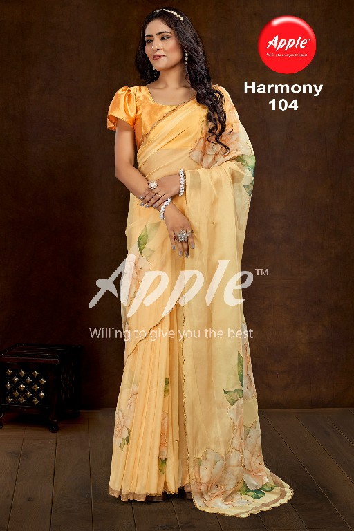 harmony vol 1 by apple saree amazing look organza saree