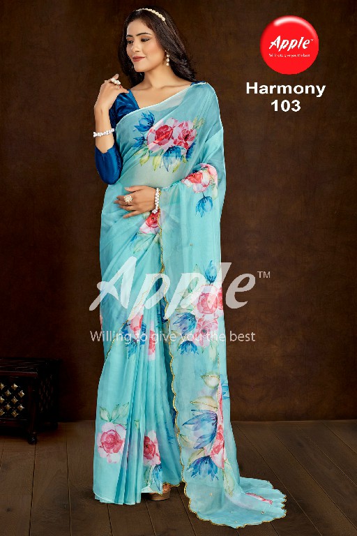 harmony vol 1 by apple saree amazing look organza saree