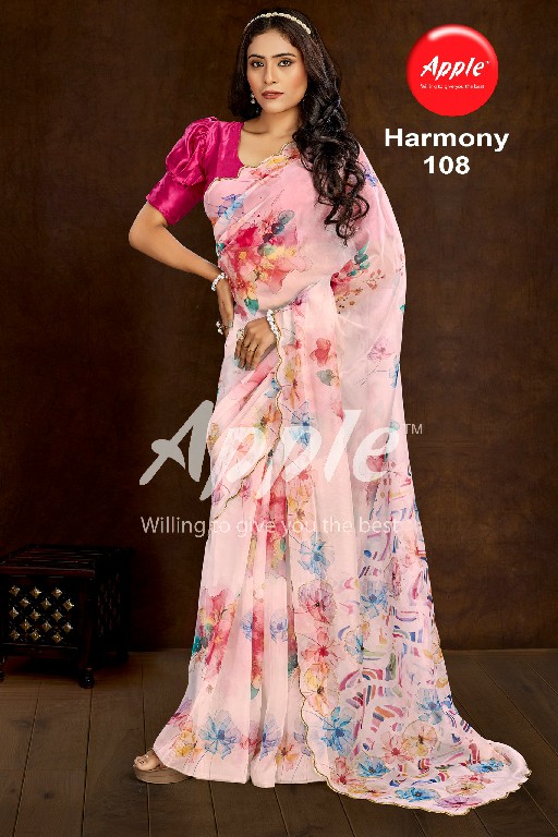 harmony vol 1 by apple saree amazing look organza saree